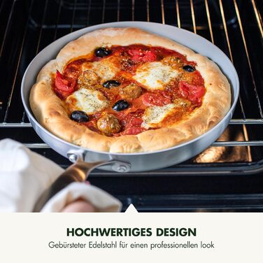 Набір сковорідок GreenPan Venice Tri-Ply 20см та 26см, нержавіюча сталь, антипригарне покриття без PFAS, для індукційних плит, сумісний з духовкою, можна мити в посудомийній машині, срібний колір