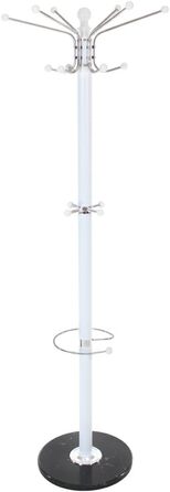 Тектайк Вішалка для одягу з металу, 170 см, стабільна основа, різні кольори (білий) - 401034