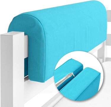 Бортик для ліжечка Bettumrandung 70x20 см, туркіс, захисний, регульований