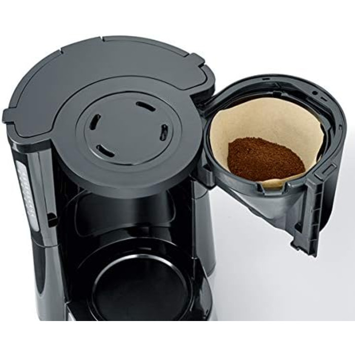 Кавоварка-глечик з подвійним фільтром-термосом, кавоварка на 16 чашок, приваблива 2-вакуумна фільтр-машина-глечик, білий, KA 9314 (чорний, 8 чашок)