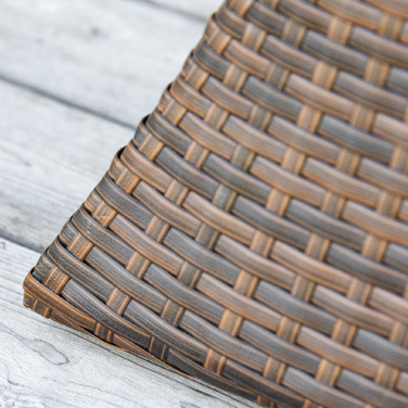 Підставка для парасольки Outsunny Garden Table Side Table 54 x 54 x 55 см виготовлена з поліротанга коричневого кольору, ідеально підходить для садових меблів і тераси
