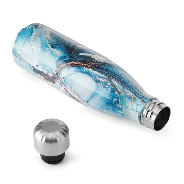 Термопляшка для напоїв S'well OCEAN MARBLE, блакитна, 500 мл