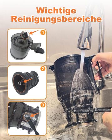 Charmline Slow Juicer: повільний соковитискач для фруктів та овочів, 1,8л, легке очищення