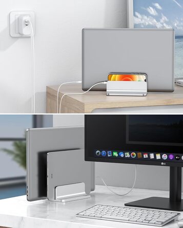 Підставка для ноутбука OMOTON, регульована, для MacBook Air/Pro (до 17.3 дюймів), срібна