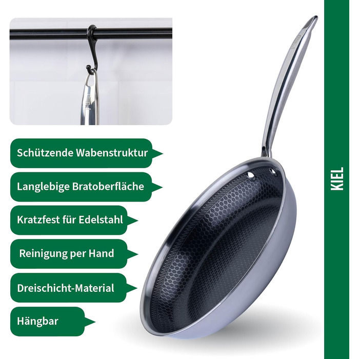 Сковорода Fackelmann Chefkoch Antihaft Ø28 см з керамічним покриттям, для всіх плит (вкл. індукція)