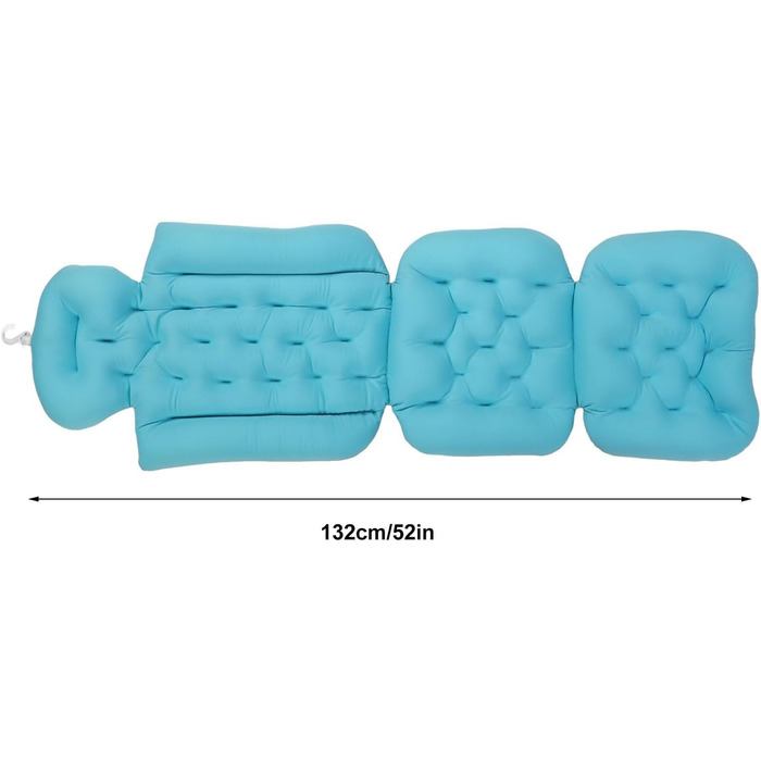 Подушка для ванни Ganzk?rper з неслизьким дном, м'який матеріал, для дорослих та гарячих джерел (блакитний)