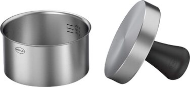 Набір для приготування бургерів RÖSLE 3-в-1 з пресом, вагами та лопаткою, нержавіюча сталь 18/10, чавун з емалевим покриттям