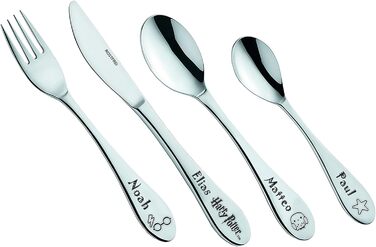 Набір дитячого столового прибору Кіндербестек Гаррі Поттер з гравіюванням - персоналізований столовий прилад з іменем або датою, бренд GEDA LABELS