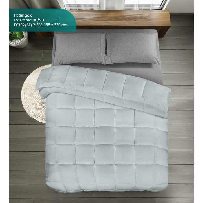 Ковдра Utopia Bedding для 2 осіб, 155x220 см, білий колір, мікрофібра, 4 сезони