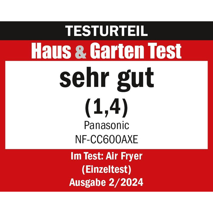 Фритюрниця повітряна Panasonic NF-CC500SXE 6 л, сіра, з вікном, 80-200°C, 11 програм, LCD-дисплей, ETM Award 2024