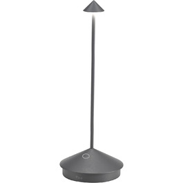 Zafferano Pina Pro: Бездротова LED-лампа для дому та саду з сенсорним керуванням, 2700K, темно-сіра