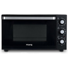 Міні-піч H.Koenig FO42, 42л, 230°C, 5 режимів, таймер 90хв, конвекція, гриль, з щипцями, крихтозбірник, поворотний насадка, 2000W