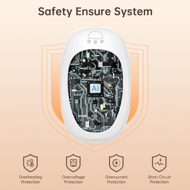 Jonwall Електричні грілки для рук, 2 шт., USB, багаторазові, портативні, 3 режими нагріву, для кемпінгу, полювання, гольфу, подарунок для жінок та чоловіків (блакитний)