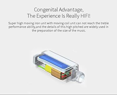 Навушники-вкладиші CCA KZ ZST X Ергономічні ігрові навушники 1BA 1DD HiFi, 2-контактний кабель, ZST-фіолетовий