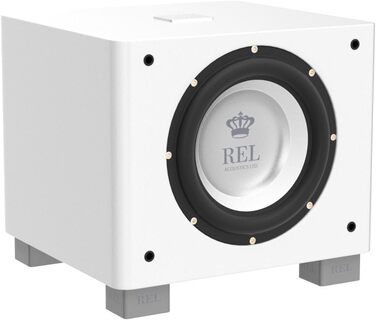 Сабвуфер REL Acoustics T/9x, 25,4 см спереду, бездротовий, глянцевий чорний/білий