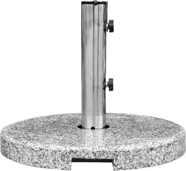 Підставка для парасольки Anndora Granit 25 кг, підставка для балкона, діаметр стійок до 48 мм (світло-сірий круглий конус)