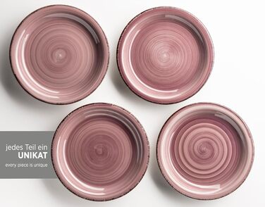 Набір посуду MÄSER Bel Tempo II (30 предметів) для 6 осіб, ручної роботи, блакитний, кераміка, Steingut (Berry)