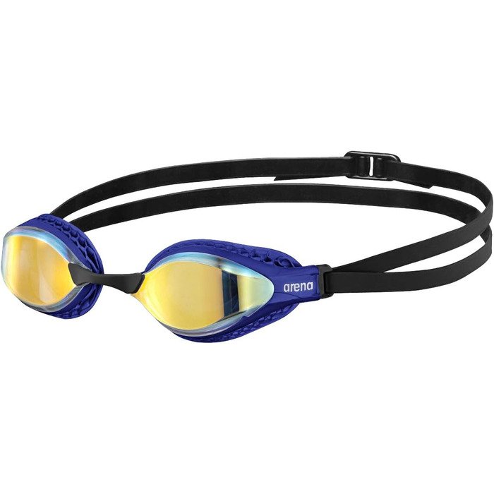 Окуляри для плавання для дорослих, окуляри для плавання з широкими стеклами, захист від ультрафіолету, 3 змінних носових отвори, повітряні ущільнення, універсальні жовто-мідно-сині ущільнювальні прокладки