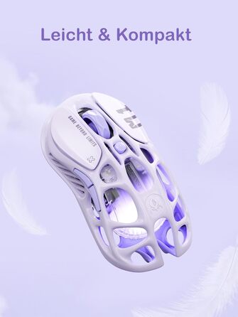 Миша ігрова GravaStar Mercury M1 Pro: 26000 DPI, 4K, PAW3395, 88г, Bluetooth/2.4G, RGB, 5 кнопок – Градієнт Чорний (Фіолетовий)