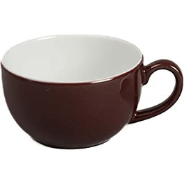 Чашка для капучино кавово-коричневого кольору з тонкого кістяного фарфору
