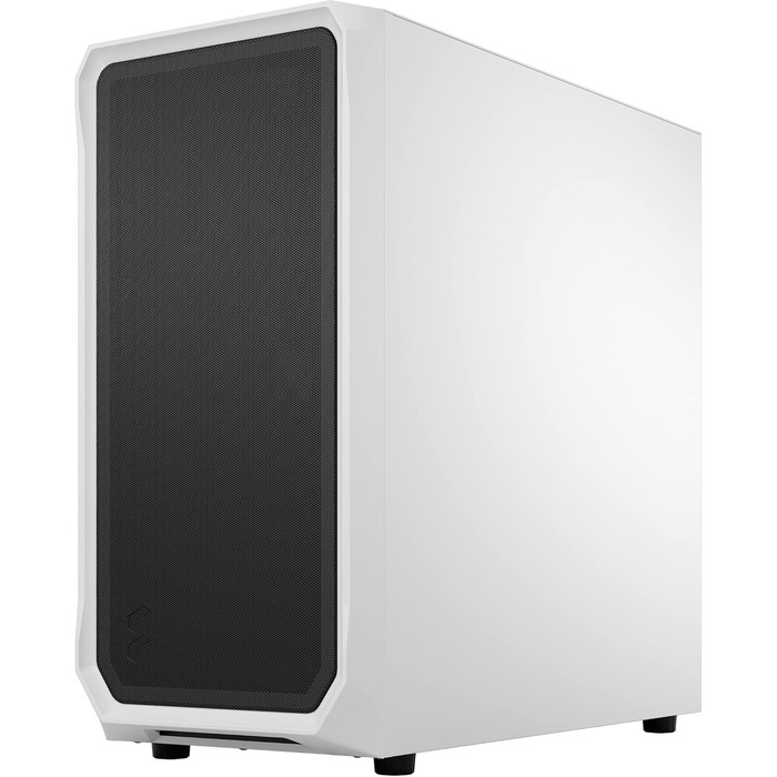 Корпус для ПК Fractal Design Focus 2 White з загартованим склом, білий, сітчаста передня панель, 2 вентилятори 140 мм, ATX, ігровий