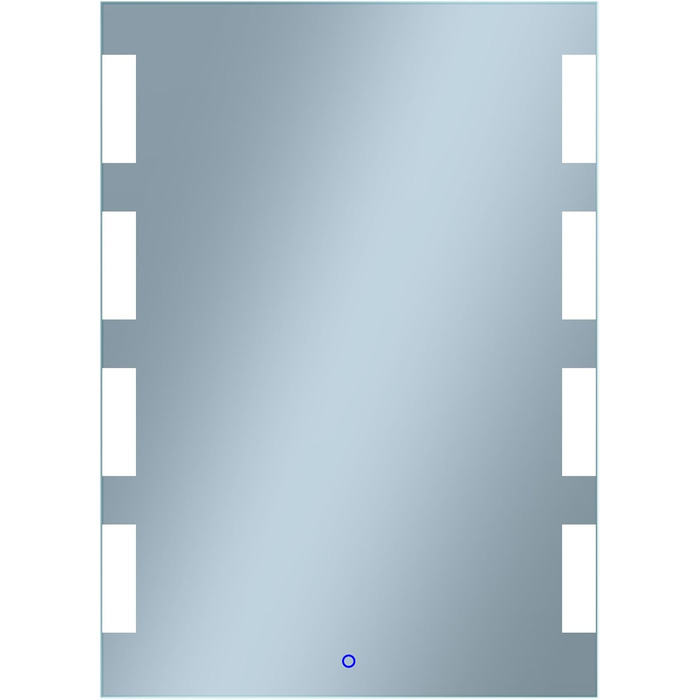 Дзеркало для ванної кімнати 50x70 см з підсвічуванням LED, сенсорний вимикач, бічне підсвічування