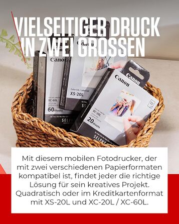 Canon Selphy QX20 – Портативний принтер для фото з Wi-Fi, термосублімаційний друк, USB-C зарядка, білий (без чорнил/паперу)