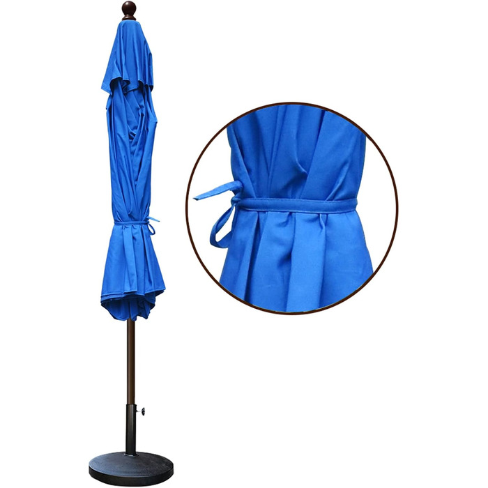 Підставка для парасольки EliteShade сталева, до 63,5 кг, для ринку, тераси, вулиці, міцна, з мішком для піску (пісок не входить до комплекту), червоно-коричнева (хакі, велика)