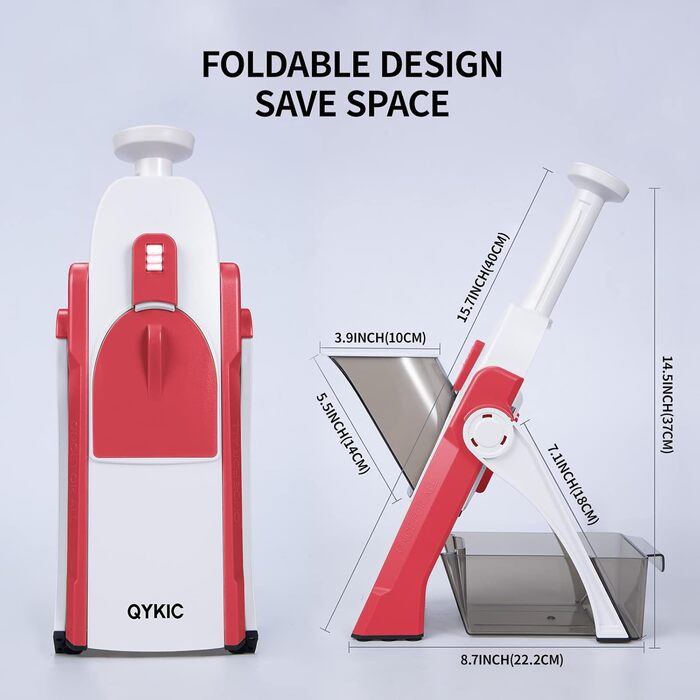 Регульований овочевий слайсер-мандліна для нарізки овочів та картоплі (рожевий)