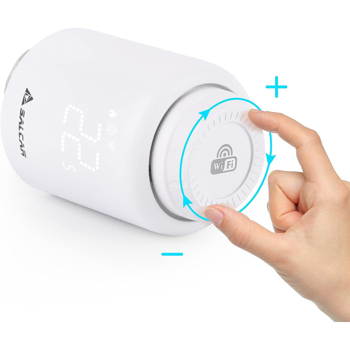 SALCAR Smartes WiFi термостати для радіаторів TRV603 – програмований термостат опалення, сумісний з Alexa та Google Assistant, Tuya Smart, без шлюзу (3 шт)