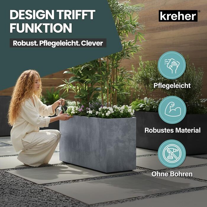 Крехер XL Квітник Міленіум: набір кольорів та розмірів. Натуральний вигляд каменю, міцний пластик. Ідеальний для розділення простору (прямокутний)