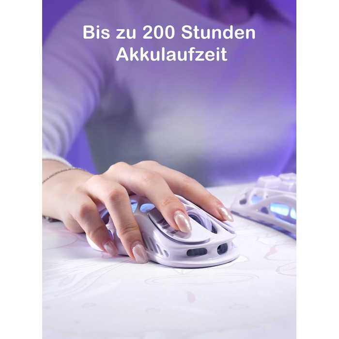 Миша ігрова GravaStar Mercury M1 Pro: 26000 DPI, 4K, PAW3395, 88г, Bluetooth/2.4G, RGB, 5 кнопок – Градієнт Чорний (Фіолетовий)