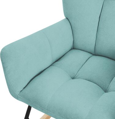 Крісло-гойдалка ML-Design Salbei з оббивкою під фліс, дерев'яні полози, для вітальні/спальні/балкона