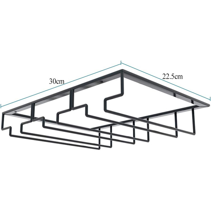 Підвісний тримач для винних келихів TentHome з гвинтами для бару, дому, кафе, кухні (3 ряди)