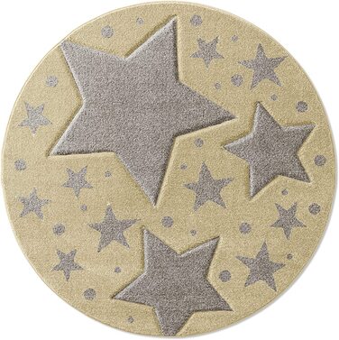 Килим з таракарпета для дитячої та підліткової кімнат Країна мрій килим для дитячої кімнати кольору зірок сірий синій 120x170 см (круглий, жовто-сірий, 150x150 см)