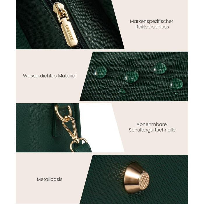 Сумка для ноутбука LOVEVOOK для жінок, 15.6 дюймів, шкіряна, водонепроникна, сумка-шоппер, ділова, для навчання, чорна, бежева, коричнева, темно-зелена