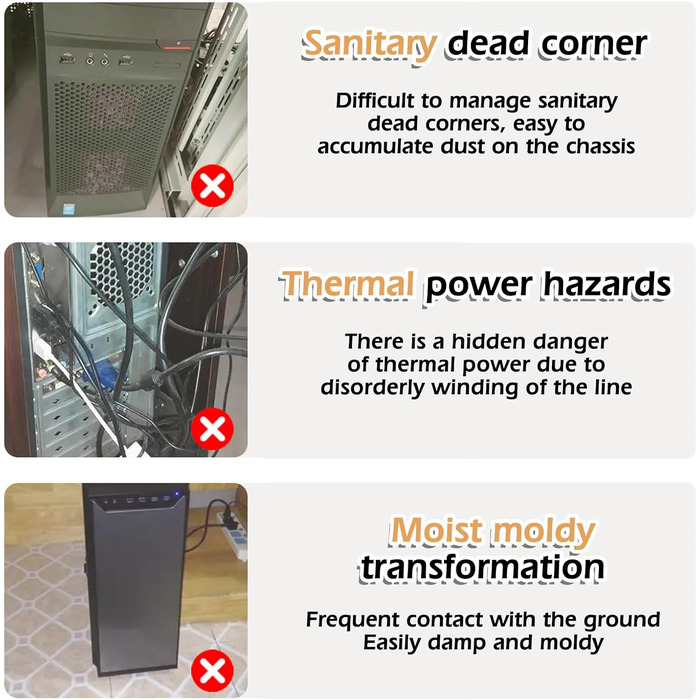 Підставка для комп'ютера SPORWAY: регульована платформа з роликами, під стіл, для корпусу ПК (біла)