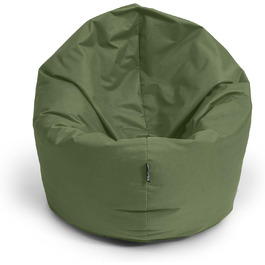 В 1 з наповнювачем Seat Cushion Curd Shape Floor Cushion Крісло BeanBag (діаметр 125 см, хакі), 2