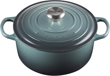 Сковорода Le Creuset Signature з чавуну з кришкою, 24 см, 4.2 л, Ocean