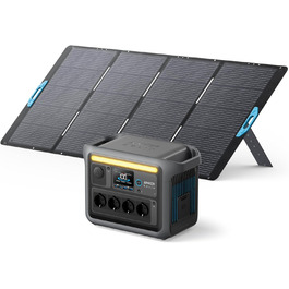 Портативна електростанція Anker SOLIX 1800W з LiFePO4 акумулятором, сонячний генератор, UltraFast зарядка, для кемпінгу та резервного живлення (C1000 з 1*400W)