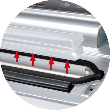 Вакууматор CASO VC200 для продуктів харчування з подвійним швом, вбудованим різаком та набором рулонів