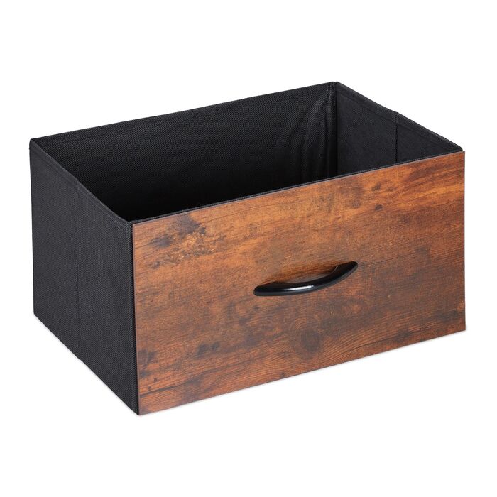 Приліжкова тумбочка Relaxdays в індустріальному стилі з шухлядою