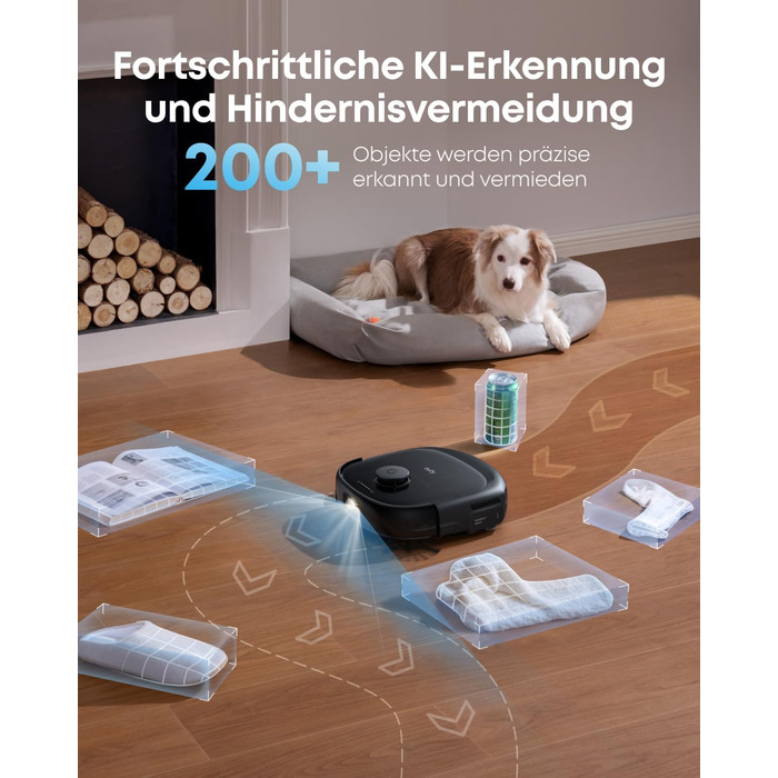 Робот-пилосос Eufy Omni E25 HydroJet з функцією миття, 20000Pa, Turbo-сила всмоктування, щітки DuroSpiral, CornerRover для кутів, станція All-in-One, для тварин та дітей
