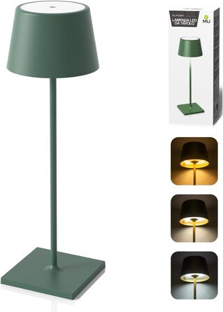 LED-лампа MU LIN Lampada-841: екологічна торшера з алюмінію, торшера на USB, з регулюванням яскравості, для офісу, спальні та вулиці (зелена)