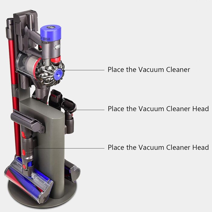 Підставка Xingsiyue для Dyson V6-V15, DC30-DC74 - підлогова підставка з вуглецевої сталі, свердління не потрібне