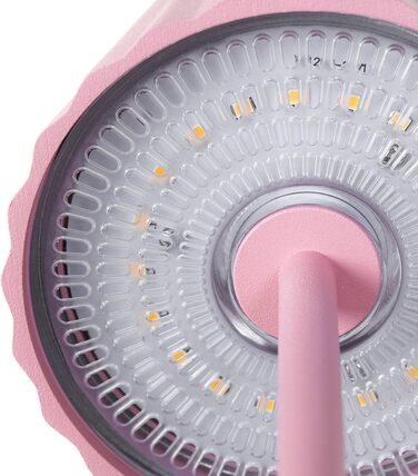 Lindby LED акумуляторна бездротова настільна лампа з датчиком дотику, рожева, IP54 (для внутрішнього та зовнішнього використання)