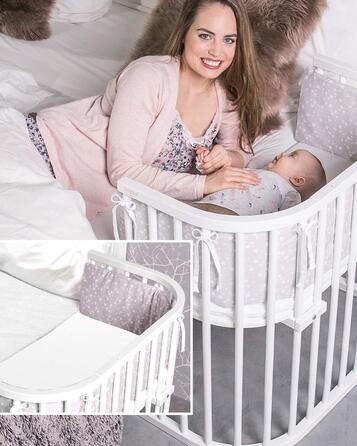 Спальне місце babybay Boxspring з масиву бука / дитяче ліжко плавно регульоване та екологічно чисте / дитяче ліжко, яке росте разом з дитиною (пофарбоване в шиферно-сірий колір) грифельно-сіре лаковане дитяче ліжко Односпальне