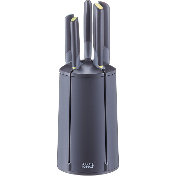 Набір ножів Joseph Joseph Elevate, 5 штук, поворотний, з японської сталі, чорний, багатобарвний