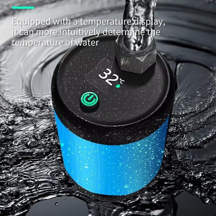 Мобільний душ для кемпінгу з насосом та акумулятором 7800mAh, регульованою лійкою та шлангом. Ідеально для піших прогулянок, кемпінгу та подорожей