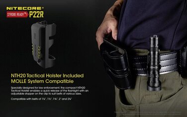 Ліхтарик Nitecore P22R для дорослих, унісекс, чорний, Один розмір підходить всім
